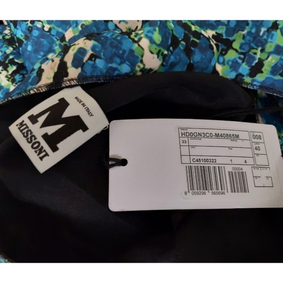 Nwt M MISSONI Graphic Asymmetrical A-line Skirt 6 - Picture 4 of 4